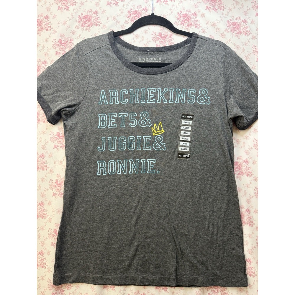 NWT Hot Topic Riverdale Archie Betty Jughead Ronnie Ringer Tee Size L